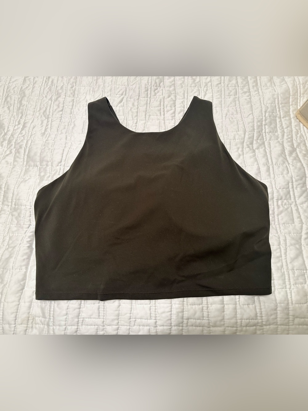 CRZ YOGA women dark Green Cropped Tank Top sports bra size xl